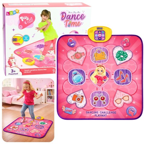 Mata Taneczna Muzyczna Interaktywna Jednorożec Bluetooth 5 Trybów Różowa