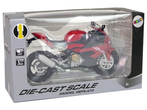 Motocykl Motor Sportowy Model S1000RR Dźwięki Światła Czerwony