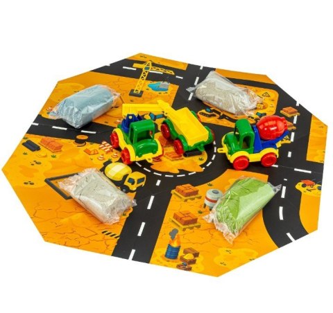 Zestaw Piasek dynamiczny i Fluffy - Plac budowy