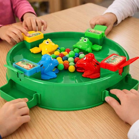 Gra zręcznościowa głodne żabki skaczące żaby 4 graczy 3+ XXL zielona Kik Sp. z o. o. Sp. k.