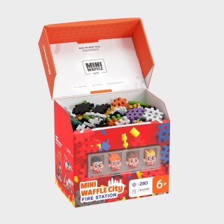 Klocki konstrukcyjne Marioinex Mini Waffle - City: Remiza Strażacka, 280 elementów