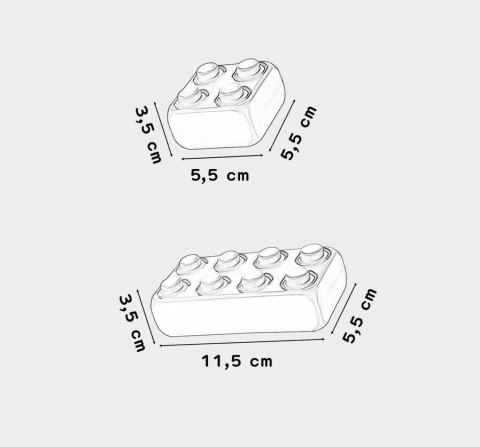 Klocki budowlane "cegły junior" Marioinex, 60 elementów