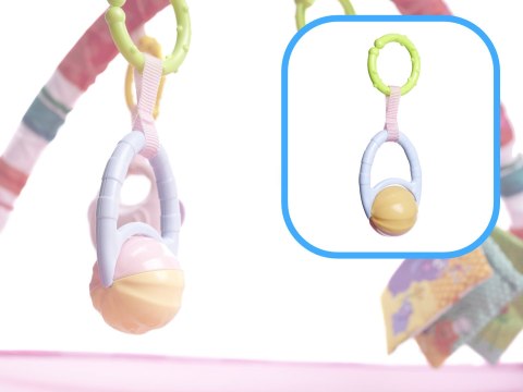 Mata Edukacyjna z pałąkami Basen z piłeczkami różowa Kik Sp. z o. o. Sp. k.