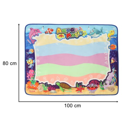 Mata wodna do malowania rysowania wodą XXL pieczątki szablony zestaw 100 x 80 cm Kik Sp. z o. o. Sp. k.