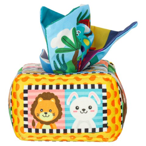 Sorter pudełko z chusteczkami sensoryczne montessori pluszowe cyfry litery Kik Sp. z o. o. Sp. k.