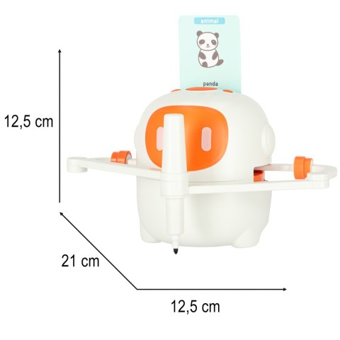 Zabawka interaktywna edukacyjna robot nauka rysowania fiszki mazaki pomarańczowy Kik Sp. z o. o. Sp. k.
