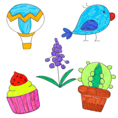 Zabawka interaktywna edukacyjna robot nauka rysowania fiszki mazaki pomarańczowy Kik Sp. z o. o. Sp. k.