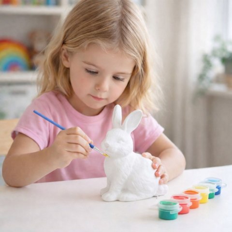 Zestaw Do Malowania Styropianowych Ozdób Zając 2 Jajka Farby