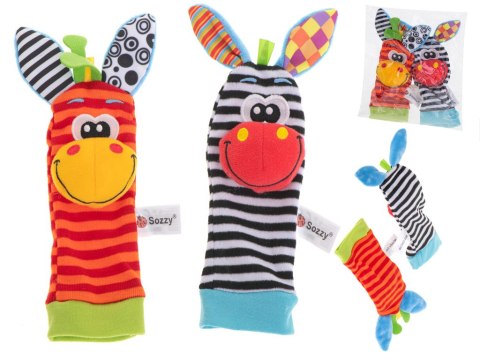 Grzechotka zabawka skarpetki na nóżki stopy 2szt. Kik Sp. z o. o. Sp. k.