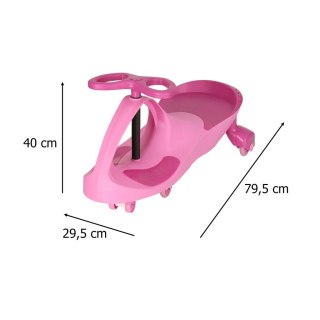 Jeździk grawitacyjny LED Swing Fix S3 świecące koła różowy Kik Sp. z o. o. Sp. k.