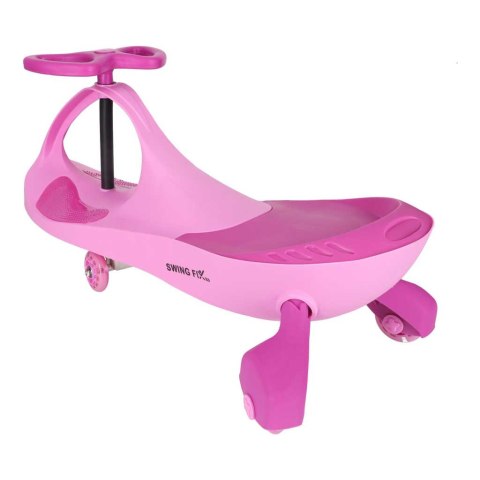 Jeździk grawitacyjny LED Swing Fix S3 świecące koła różowy Kik Sp. z o. o. Sp. k.