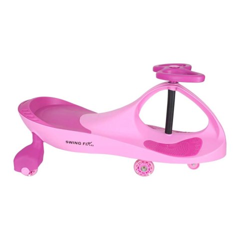 Jeździk grawitacyjny LED Swing Fix S3 świecące koła różowy Kik Sp. z o. o. Sp. k.