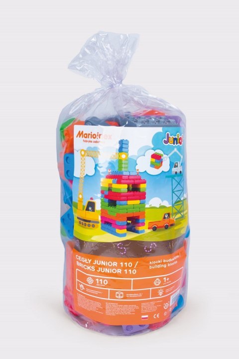 Klocki budowlane "cegły junior" Marioinex, 110 elementów