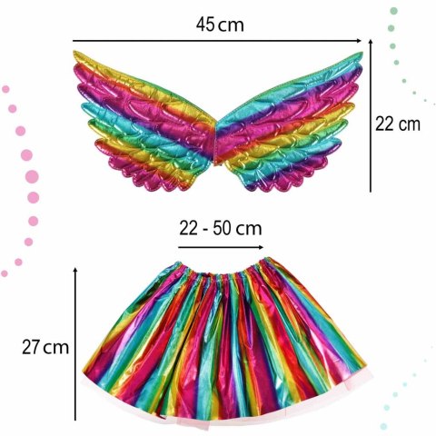 Kostium strój karnawałowy przebranie jednorożec spódnica opaska multikolor Kik Sp. z o. o. Sp. k.