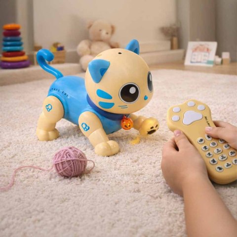 Kot kotek interaktywny zdalnie sterowany na pilota RC robot skacze niebieski Kik Sp. z o. o. Sp. k.