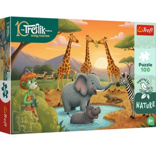 Puzzle - 100 - Wesoła ferajna - Rodzina Treflików - Inspired By Nature - Trefl 16571