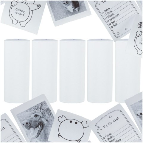 Rolki termiczne papier do drukarki aparatu natychmiastowego 5,7cm x 4,5m 5 sztuk Kik Sp. z o. o. Sp. k.