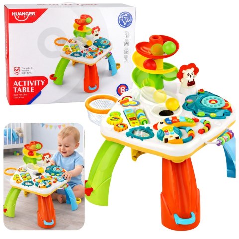 Stolik Edukacyjny Interaktywne Pianinko Zjeżdżalnia Dla Piłek Ruchome El.