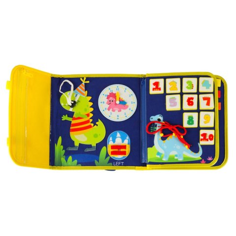 Tablica manipulacyjna sensoryczna montessori walizka plecak niebieski Kik Sp. z o. o. Sp. k.