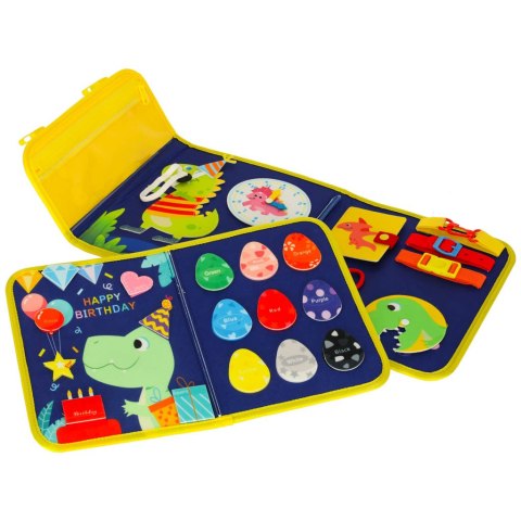 Tablica manipulacyjna sensoryczna montessori walizka plecak niebieski Kik Sp. z o. o. Sp. k.