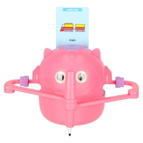 Zabawka interaktywna robot nauka rysowania fiszki kolorowe mazaki różowy Kik Sp. z o. o. Sp. k.