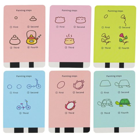 Zabawka interaktywna robot nauka rysowania fiszki kolorowe mazaki różowy Kik Sp. z o. o. Sp. k.