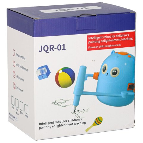 Zabawka interaktywna robot nauka rysowania fiszki kolorowe mazaki różowy Kik Sp. z o. o. Sp. k.