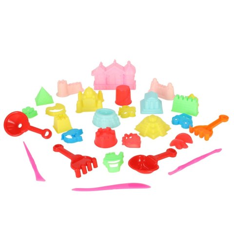 Akcesoria do piasku zabawki foremki łopatki 28 elementów Kik Sp. z o. o. Sp. k.