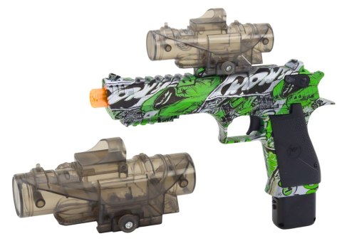 Elektryczny Pistolet Na Kulki Strzałki Wodne Strzałki 2w1 Zielony