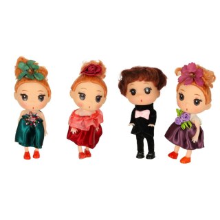 Lalka lalki do domku dla lalek 3 dziewczynki + 1 chłopczyk zestaw 4szt. 12cm Kik Sp. z o. o. Sp. k.