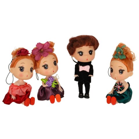Lalka lalki do domku dla lalek 3 dziewczynki + 1 chłopczyk zestaw 4szt. 12cm Kik Sp. z o. o. Sp. k.