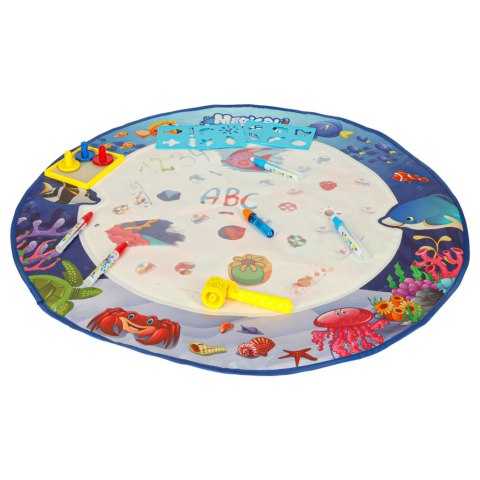 Mata wodna do malowania rysowania wodą mazaki pieczątki szablony wałek okrągła 80cm wodny świat Kik Sp. z o. o. Sp. k.