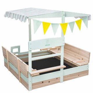 Piaskownica drewniana LULILO Vendo obracany daszek 360° zamykana ławki 120cm Kik Sp. z o. o. Sp. k.