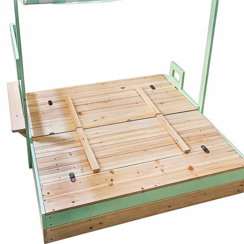 Piaskownica drewniana LULILO Vendo obracany daszek 360° zamykana ławki 120cm Kik Sp. z o. o. Sp. k.