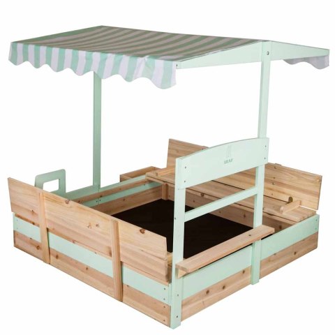 Piaskownica drewniana LULILO Vendo obracany daszek 360° zamykana ławki 120cm Kik Sp. z o. o. Sp. k.