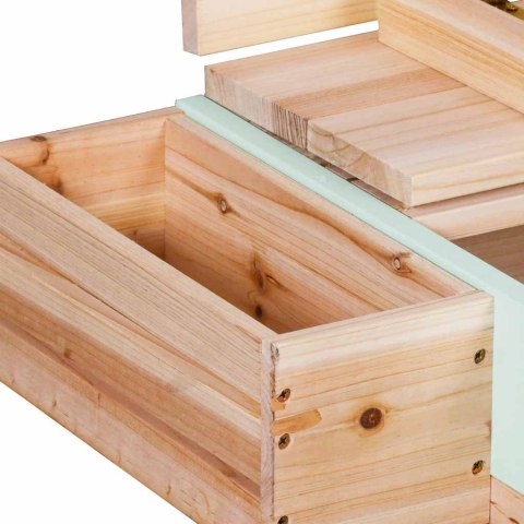 Piaskownica drewniana LULILO Vendo obracany daszek 360° zamykana ławki 120cm Kik Sp. z o. o. Sp. k.