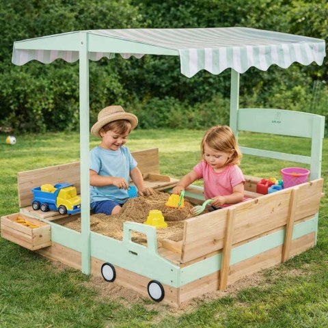 Piaskownica drewniana LULILO Vendo obracany daszek 360° zamykana ławki 120cm Kik Sp. z o. o. Sp. k.