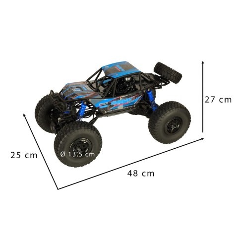 Samochód zdalnie sterowany na pilota RC Crawler Climbing Car 1:10 4WD 48cm niebieski Kik Sp. z o. o. Sp. k.