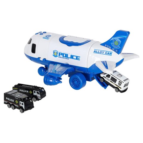 Samolot interaktywny rozkładany parking policja 3 auta dźwięk światła Kik Sp. z o. o. Sp. k.