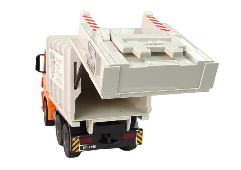 Zdalnie Sterowana Ciężarówka Śmieciarka Mercedes- Benz Antos Pomarańczowa