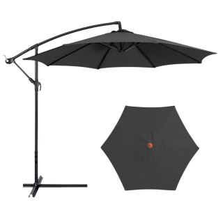 Parasol Ogrodowy Boczny Z Regulacją Pochyłu 350 x 250cm Antracyt