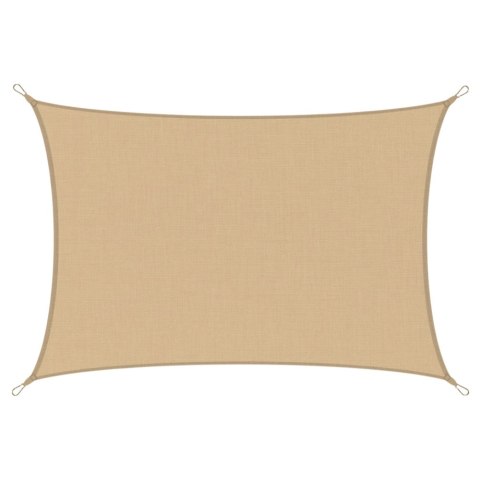 Żagiel Ogrodowy Przeciwsłoneczny Wodoodporny Prostokąt Beżowy 200x300 cm
