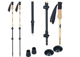 Kije trekkingowe VIKING Bambu Pro Trekking 65-135cm, beżowe