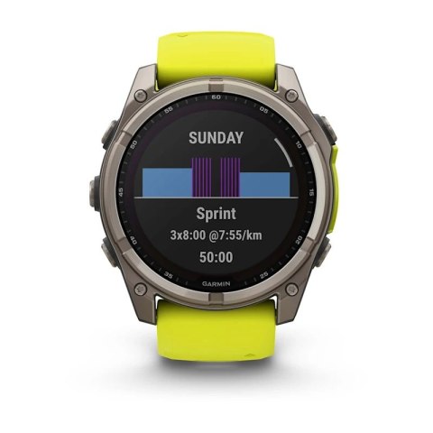 Zegarek Garmin Fenix 8 Solar Sapphire Titanium, 51mm Yellow