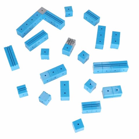 Klocki magnetyczne konstrukcyjne tor wyścigowy pociągi 140 elementów Kik Sp. z o. o. Sp. k.