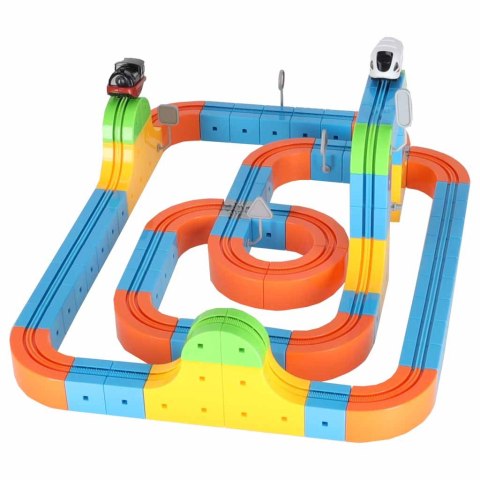 Klocki magnetyczne konstrukcyjne tor wyścigowy pociągi 140 elementów Kik Sp. z o. o. Sp. k.