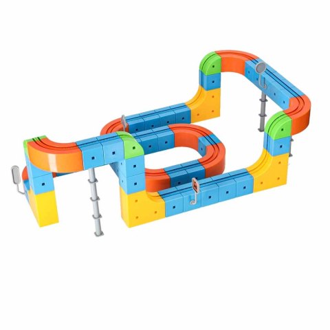 Klocki magnetyczne konstrukcyjne tor wyścigowy pociągi 140 elementów Kik Sp. z o. o. Sp. k.