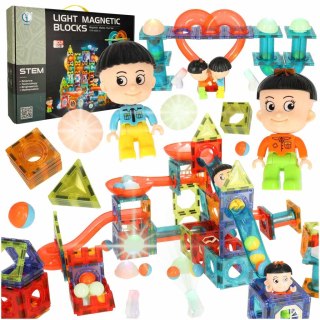 Klocki magnetyczne marble tor kulkowy świecący 202 elementy Kik Sp. z o. o. Sp. k.