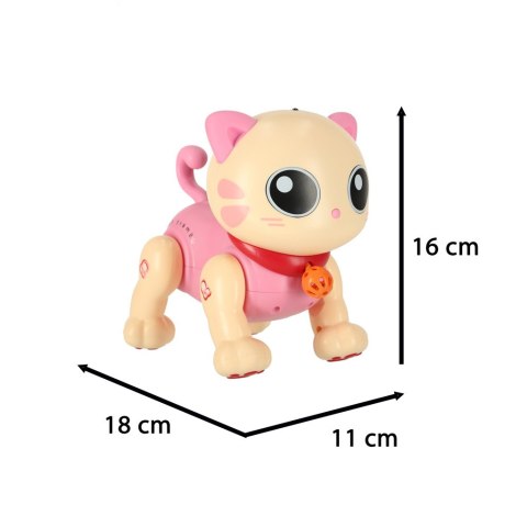 Kot kotek interaktywny zdalnie sterowany na pilota RC robot skacze różowy Kik Sp. z o. o. Sp. k.