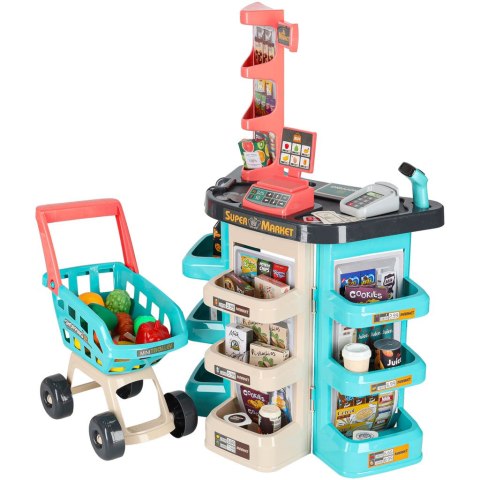 Sklep dla dzieci supermarket stragan wózek na zakupy akcesoria miętowy Kik Sp. z o. o. Sp. k.